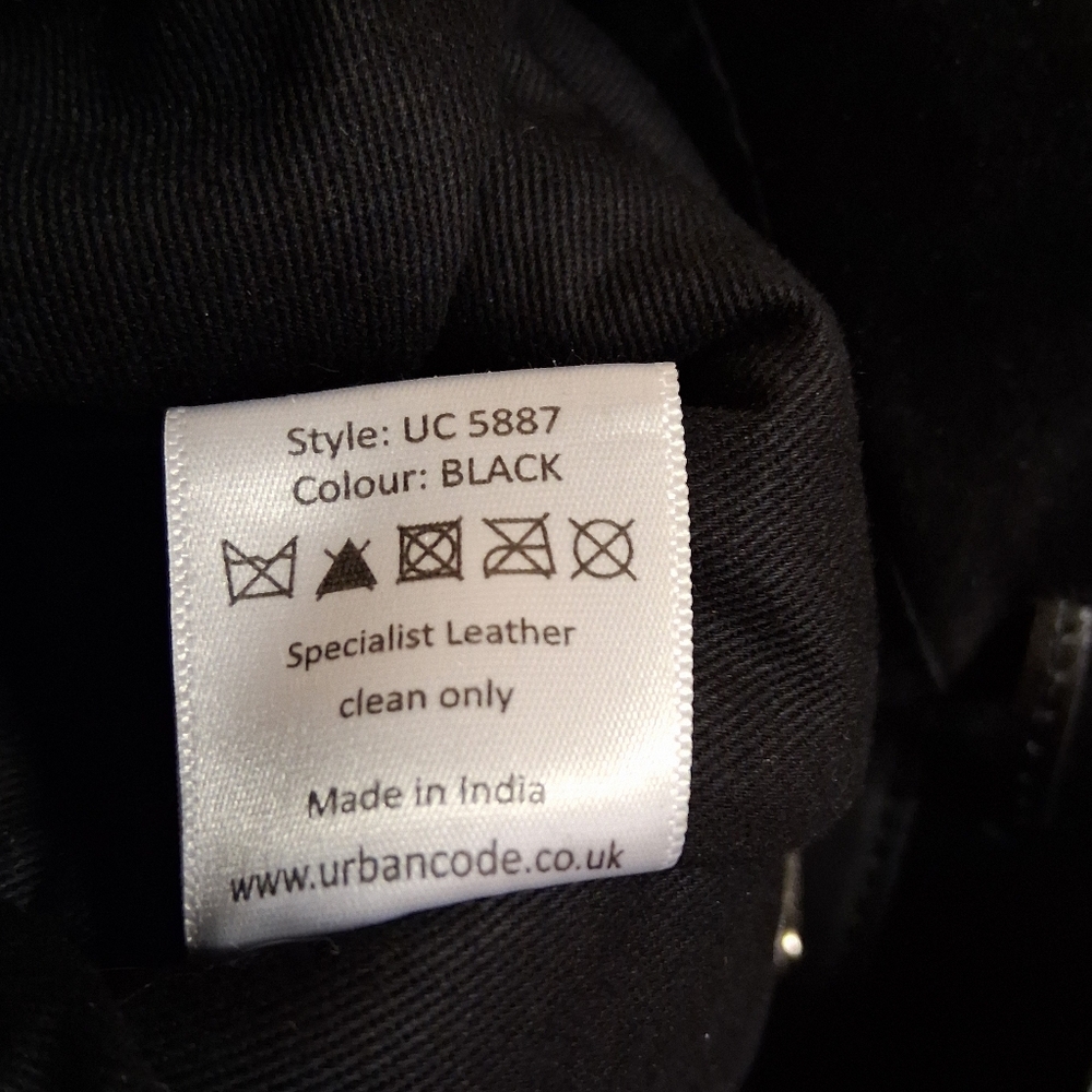 Urbancode London 100% Leather Handbag Black - Picture 8 of 9